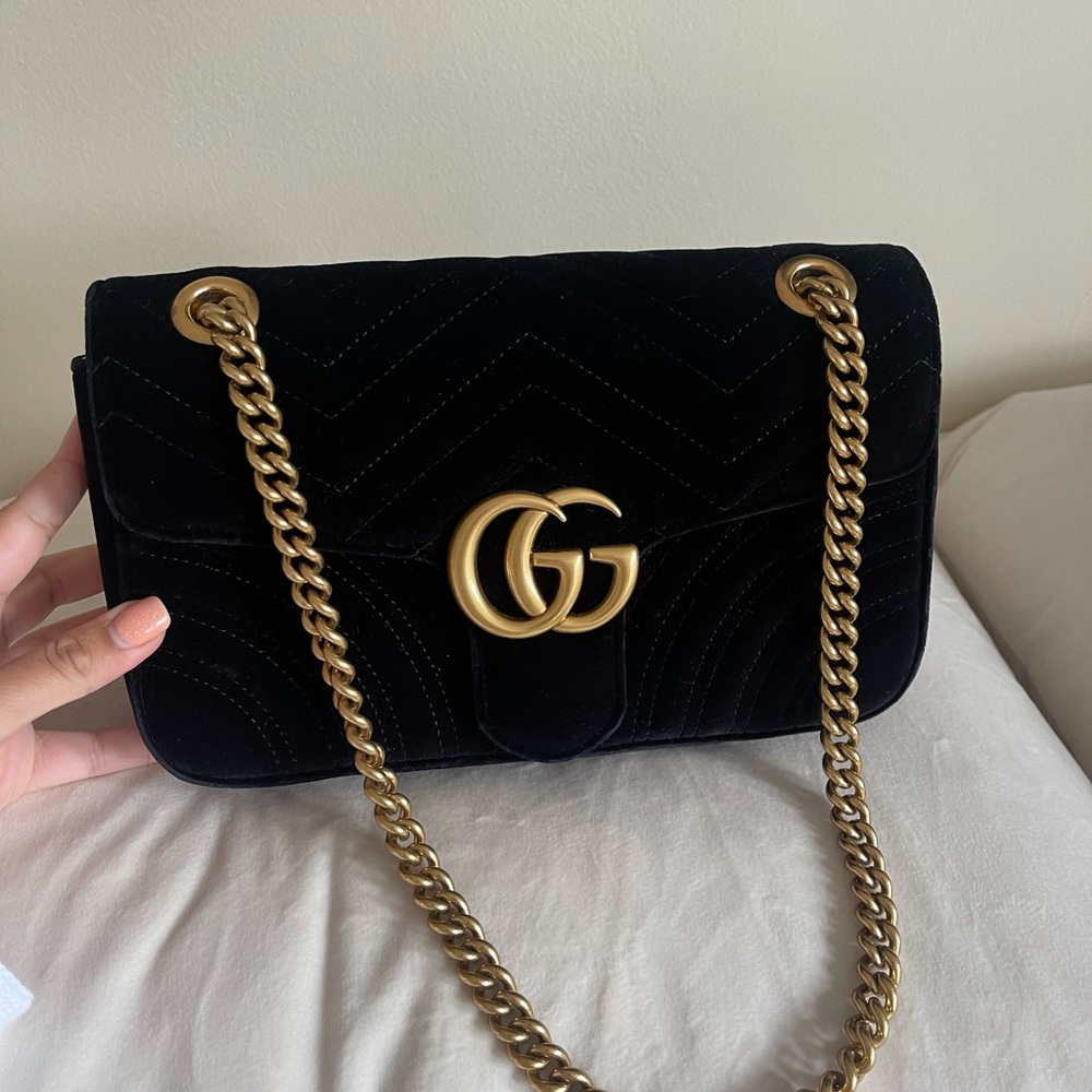 Gucci Marmont Velvet Matelasse bag